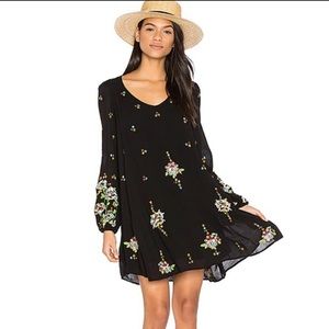 Free people Oxford Black embroidered dress